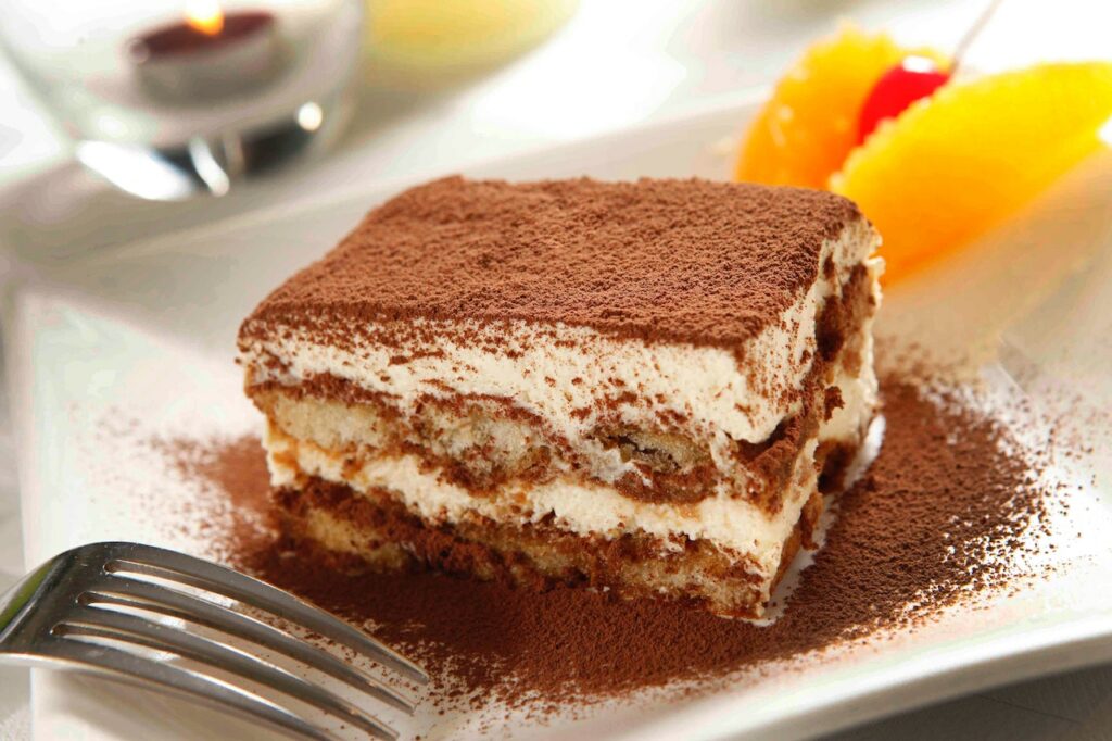 Tiramisu lecker süß Typisch italienische Süßigkeiten Schmackhafte Desserts